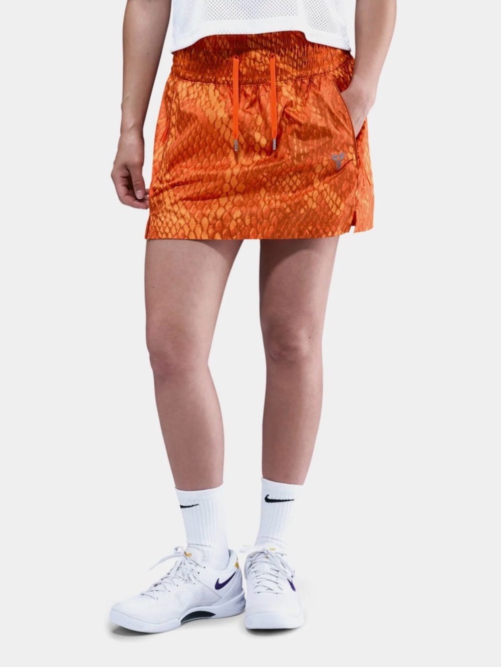 Nike x Kobe Lifestyle Woven Skirt Girls Size Large 115336-819 Orange Snakeskin